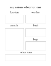 Load image into Gallery viewer, Nature Journal for Kids